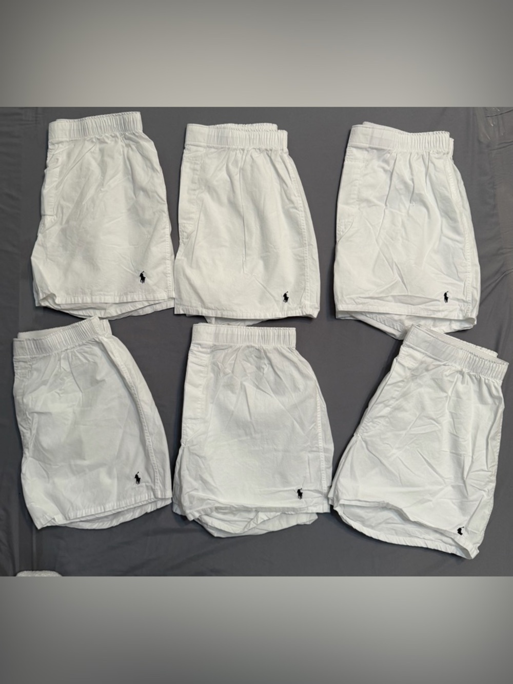 Ralph Lauren Size M White Cotton Boxer Shorts with Black Polo Logo - Picture 2 of 9